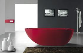 red bathtub