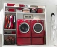 red laundry room